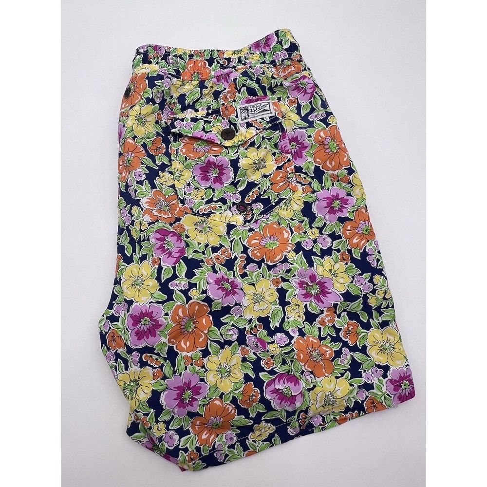 Polo Ralph Lauren Men's Large‎ Floral Lined Drawstring Bathing Suit Swim Trunks